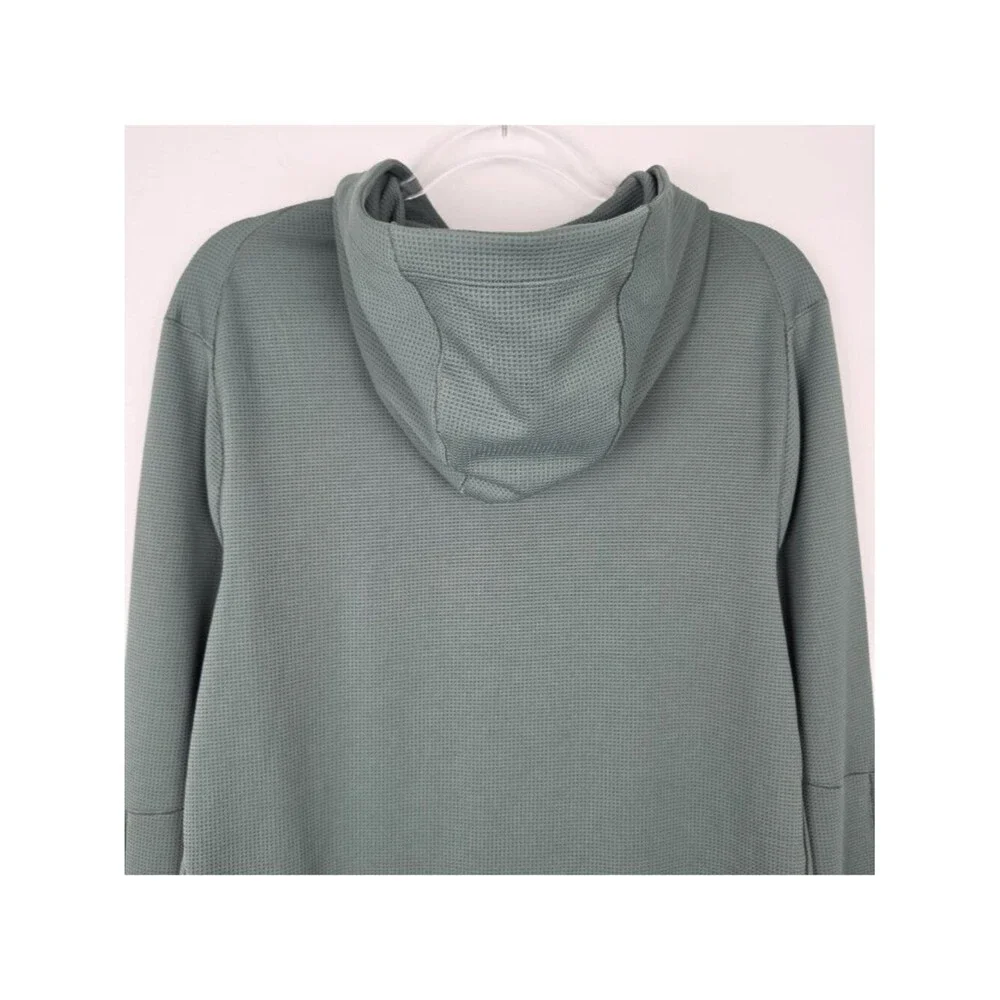 Lululemon Shift Stitch Hoodie Waffle Knit Pullover Green Size L